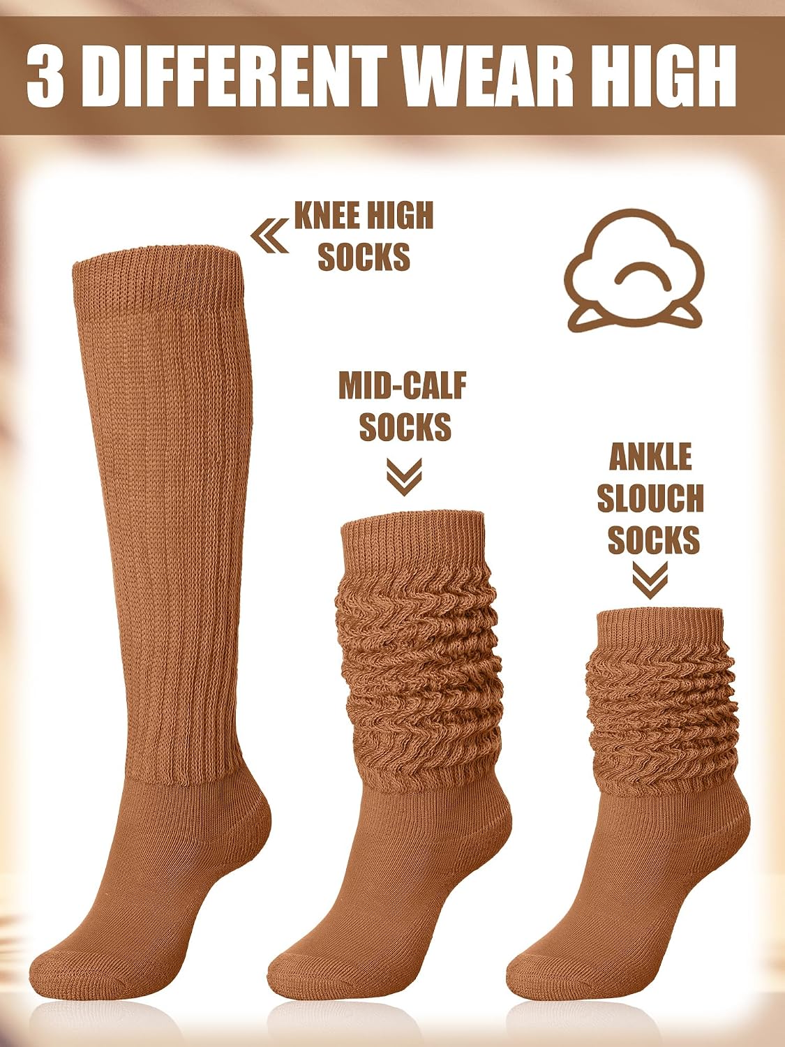 Women's Slouch Socks (Thickened Cushioning, Boot Socks)