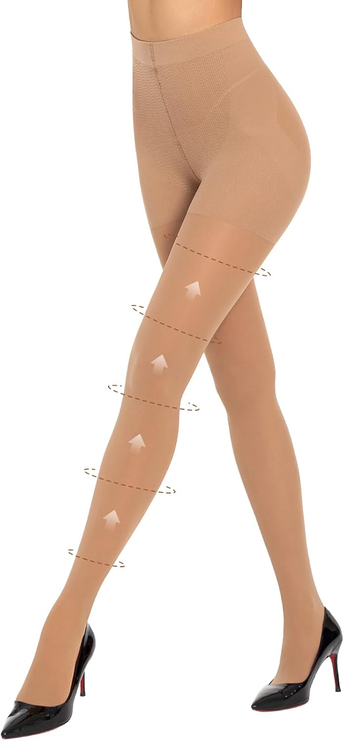 Women's Compression Tights (50d)—Shaping, Firming, And Supportive (Single Pair)