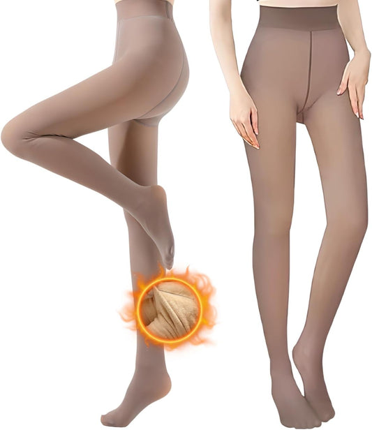 Women's High-Waisted Extra-Thick Thermal Tights (Tummy Control)