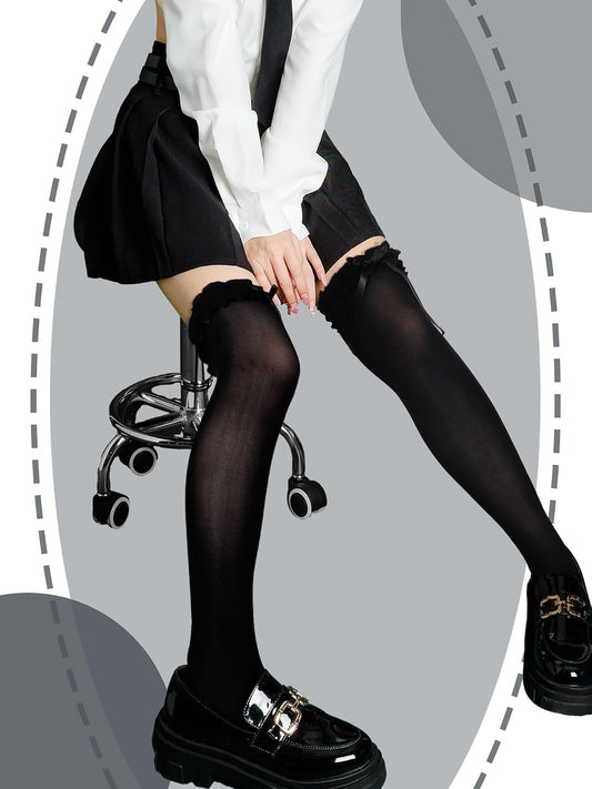 Women's Lace-Top Thigh-Highs (4-Pack)