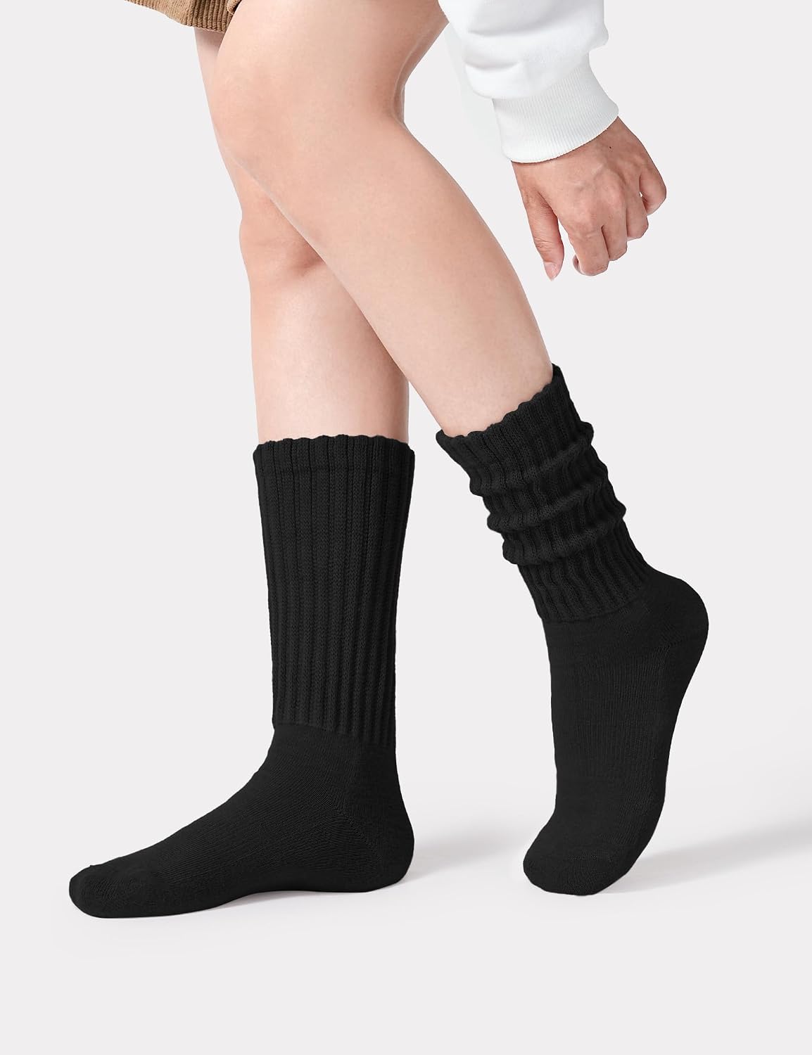 Women's Ruched Slouch Socks, Vintage-Style Boot Socks (3-Pack)