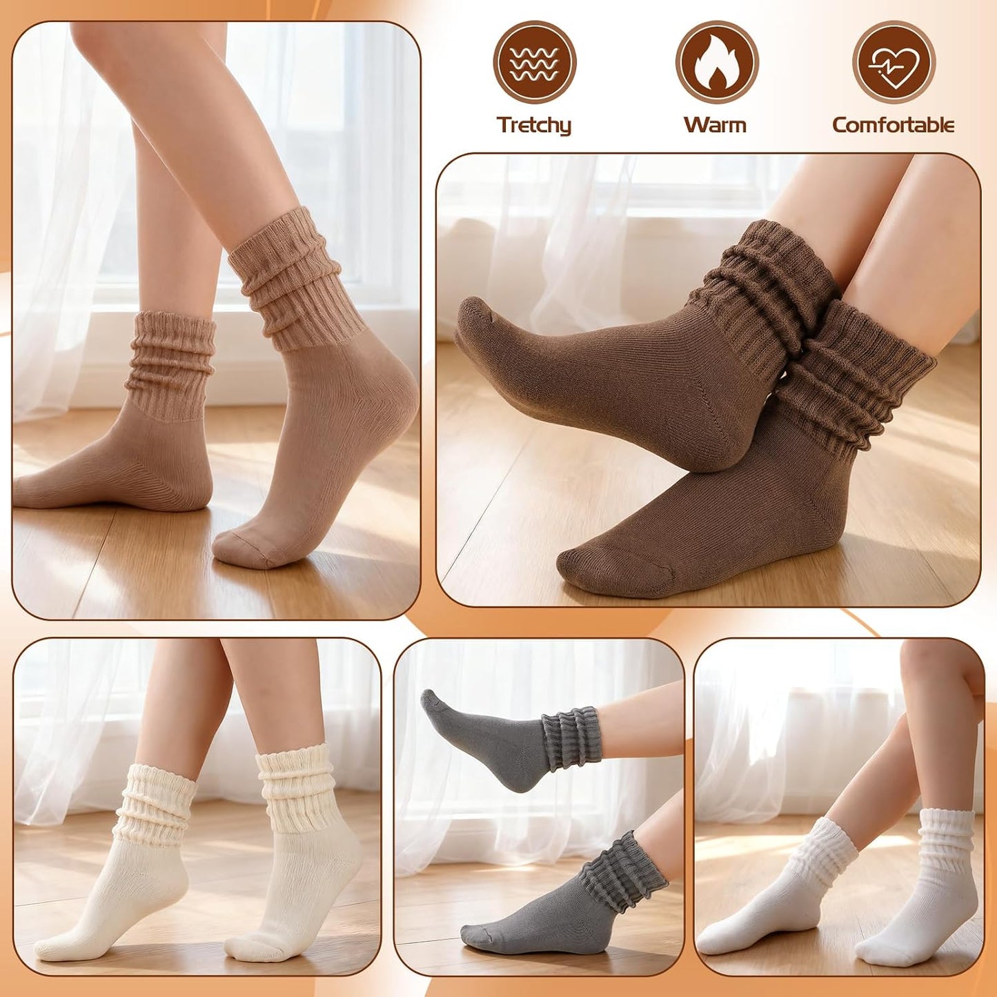 Women's Slouch Socks (Thickened Cushioning, Boot Socks)