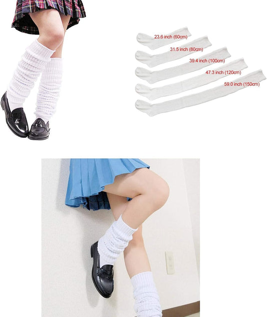 Women's Japanese-Style Thick Knit Slouch Socks, Lolita-Style Leg Warmers