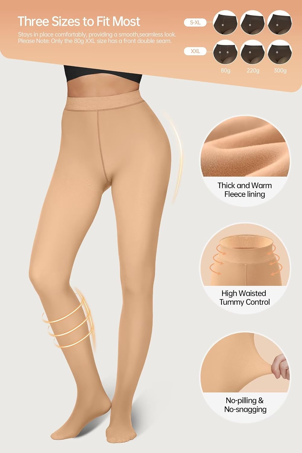 Women's Winter Multi-Pack Fleece-Lined Thermal Leggings