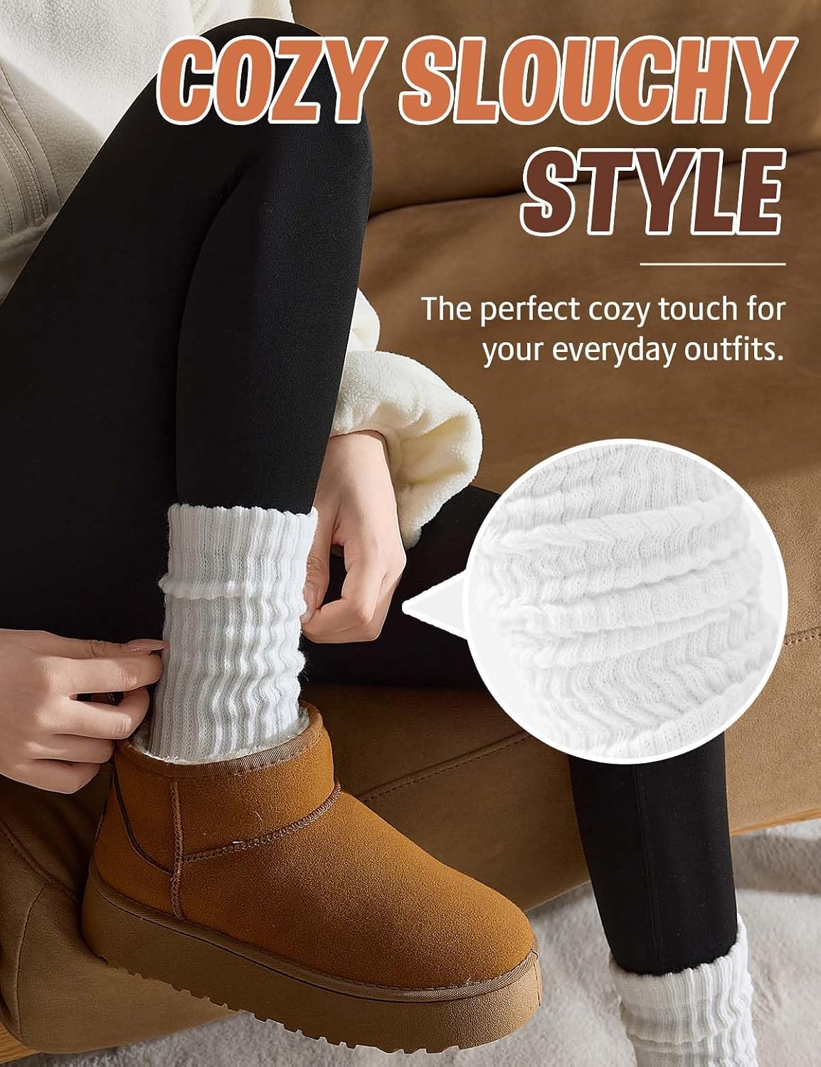 Women's Slouch Socks (Thickened Cotton, Vintage Loose-Fit Boot Socks)