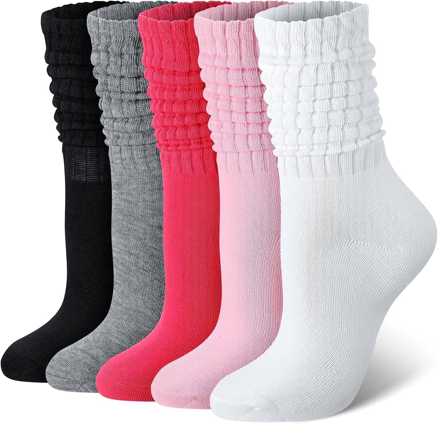 Women's Slouch Socks (5-Pair Pack, Vintage Style)