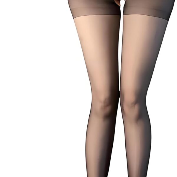 Women's Black Sheer Pantyhose With Sexy Distressed/Laddered Look Stylish With A Silky Touch